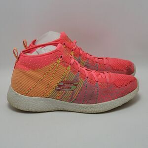 Skechers Women's Orange Burst Sweet Symphony High Top Knit Sneakers Size 10